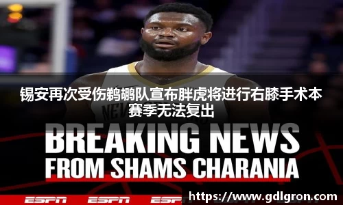 锡安再次受伤鹈鹕队宣布胖虎将进行右膝手术本赛季无法复出
